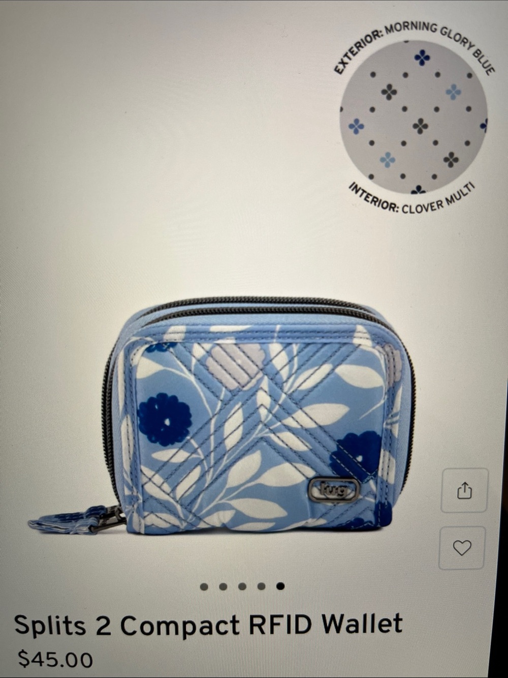 LUG - NWOT - Splits 2 Compact RFID Wallet - Only 1 available now in Rosy Glow - Picture 12 of 16